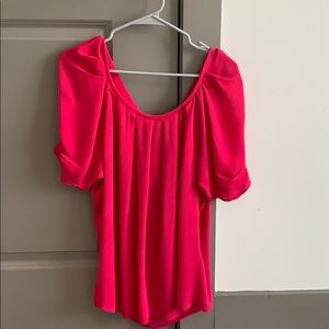 Joie 100% Silk Magenta Blouse SzL